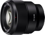 Sony E-Mount Sel-85F18 Telelens Met Vaste Brandpuntsafstand, Fe 85 M F1,8, Ed-Glas, Zwart