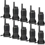 Retevis NR610 Walkietalkies voor Volwassenen, AI-ruisonderdrukking, PMR446 Portofoon Oplaadbare USB-C 1200mAh, HD-Audio, VOX, Professionele Walkietalkies voor Logistiek, Fabriek (10 Stuks, Zwart)