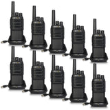 Retevis NR610 Walkietalkies voor Volwassenen, AI-ruisonderdrukking, PMR446 Portofoon Oplaadbare USB-C 1200mAh, HD-Audio, VOX, Professionele Walkietalkies voor Logistiek, Fabriek (10 Stuks, Zwart)