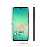 Samsung Galaxy A26 5G, Android Smartphone, 128GB Storage, 6GB RAM, Black, 50MP Camera, Large Display, Long Battery Life 1 Year Warranty/Local Version