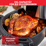 Tefal Easy Fry XXL Hot Air Fryer, Extra Large Capacity 5.6L/1.6kg, Energy Saving, Stylish Design with Stainless Steel Housing, Fast Cooking, Crispy Results, Healthy Cooking, EY701D