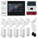 Draadloos Alarmsysteem met Sirene HXA007 GSM 4G LTE + WiFi | TUYA App | Compleet Smart Home Beveiligingssysteem met 9x Bewegingssensor, 9x Deur/Raamsensor | Geschikt voor Huis en Appartement