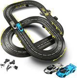 Electric Race Car Track Set Racing Tracks Toy-Electric with 2 Hand Controllers 2 Race Cars Gift Flexible Toys