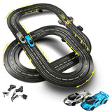 Electric Race Car Track Set Racing Tracks Toy-Electric with 2 Hand Controllers 2 Race Cars Gift Flexible Toys