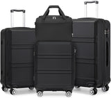 Kono Kofferset van 4 stuks handbagage/medium/grote koffer harde schaal lichtgewicht trolley met TSA-slot reisbagage met Ryanair handcabinetas