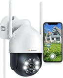 Jennov 2K Bewakingscamera Buiten WiFi, 3MP WiFi IP Camera Buiten met Elektrische, 360° Pan & Tilt View, Automatisch volgen, 24/7 opname, kleurennachtzicht, bewegingsdetectie, 2-weg audio