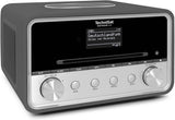 TechniSat DIGITRADIO 586 - DAB+ hybride radio (internetradio, FM, Bluetooth, Spotify, draadloos opladen, app-bediening, OLED, USB, CD, MP3, AUX, 20 W, compact systeem, afstandsbediening) antraciet