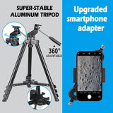 Telescoop met 80 mm opening en 600 mm opening voor volwassenen, astronomische beginners, astronomische draagbare brekingsinstellescoop, volledig meervoudig gecoate hogetransmissie coating..