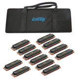 East Top 10 Hole Blues Harmonica Set met alle 12 toetsen muziekinstrumenten
