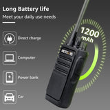 Retevis RT617 Walkie Talkie met Headset PMR446 Radio-Apparaat Licentievrij Lange Reikwijdte 16 Kanalen 1200mAh VOX 2 Way Radio Oplaadbaar USB-Laadschaal (5 Paar, Zwart)