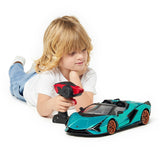 CMJ RC CARS Lamborghini Sian Officieel gelicentieerde op afstand bestuurde auto - 1:12 schaal model Lambo met 7,4 V 900 mAh batterij, 12 km/u snelheid, ledlampen en 2,4 GHz afstandsbediening