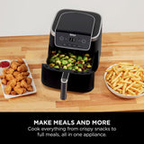 Ninja Air Freyer Pro 4,7 l, een lade, 4-in-1, airfryer, grillen, opwarmen, uitdrogen, koken 1-2 porties, digitaal, vrieskachine, lade met antiaanbaklaag en knapperige mand, 2000 W