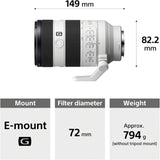 Sony FE 70-200mm F4 Macro G OSS Ⅱ MILC/SLR Téléobjectif zoom Noir, Blanc