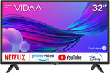 ANTTEQ AV32 Smart TV 32 Inch (80 cm) Televisie met Netflix, Prime Video, Rakuten TV, Disney+, Youtube, Wifi, Triple-Tuner DVB-T2 / S2 / C, Dolby Audio