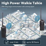 Retevis RT29D Digitale Walkie-Talkie, IP67 Waterdichte Tweewegradio met 6-Weg Oplader, DMR, 128 Kanalen, 3200 mAh, Lange Afstand Walkie-Talkies voor Hotel,Logistiek, Beveiliging (6 Stuks, Zwart)