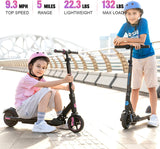 EVERCROSS EV06C Elektrische Step, 6,5'' Opvouwbare elektrische step voor kinderen van 6-12 jaar, tot 15 km/u en 8 km, led-display, kleurrijke led-verlichting, elektrische step voor kinderen en meisjes