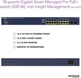 NETGEAR GS716TPP Smart Managed Switch 18-poorts