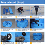 Ultra Grote Diepe Boven Grond Zwembad voor Familie Outdoor Fun 10m Plastic Omlijst Zwembad voor Volwassenen en Kinderen Blauw 3X0.8M