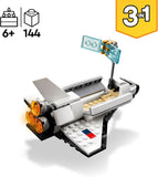 LEGO Creator 3in1 Space Shuttle Set Inclusief Astronaut Poppetje met Beweegbare Onderdelen en Ruimteschip, Leuk Speelgoed voor Jongens en Meisjes vanaf 6 Jaar, Ruimte Cadeau voor Kinderen 31134