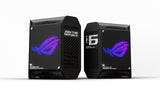 ASUS ROG Rapture GT6 AX10000 Tri-Band WiFi 6 Gaming Mesh System, dekt tot 5.800 vierkante meter, 2,5 Gbit/s poort, drievoudige gaming-versnelling, UNII 4, gratis veiligheid