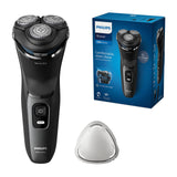 Philips Shaver Series 3000 - Elektrisch Wet & Dry scheerapparaat voor heren met SkinProtect-technologie, uitklapbare baardtrimmer, draadloos scheerapparaat, kleur Dark Moon (model S3145/00)