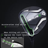 Complete golfset voor heren, complete set voor beginnersgolfclubs, standaard golfbaltas, golftas voor heren linkshandig, carbon schacht, verpakking van 12 met cartbag
