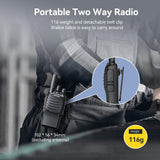 Retevis H777 Two Weg Radio, Oplaadbare Portofoon voor Volwassenen, Groot bereik, VOX Handsfree, Alarm met één Klik, Zaklamp, Radiocommunicatie voor Restaurants, Scholen (Zwart, 10 Stuks)