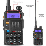 TECHSIDE Krachtige 8 W Tri-Power Radio TS-T9+ Dual Band Vhf/UHF compatibel met Baofeng vooraf geïnstalleerde kanalen Midland G9 Pro TI-F8+ PMR446 LPD SoftAir bewaking trekking | Premium Italiaanse