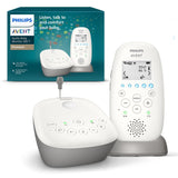 Philips Avent - SCD733/26 DECT Babyfoon -Sterrenprojectie - 330 Meter bereik - 18 Uur draadloos te gebruiken - DECT technologie voor veilige verbinding - Temperatuursensor - Helder geluid - Nachtmodus ,1 Stuk (1er-pakket),Wit