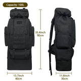 Wesoke 80 liter 100 liter Camping Rugzak Wandelen Rugzak Voor Mannen Vrouwen, Extra Grote Waterdichte Outdoor Reizen Rugzak, Oversized verdikte Verstelbare molle rugzak
