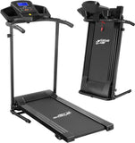 ArtSport Speedrunner 2200 Loopband, inklapbare loopband voor thuis, 12 km/u, 12 programma's, helling, 5 inch display, beugels, belastbaar tot 120 kg