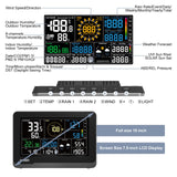 ECOWITT WS3912 Wifi-weerstation met 7,5 inch lcd-display voor thuisgebruik, 3-in-1 draadloze weersensor WS85 met zonnepaneel + outdoor WN32 temperatuur- en vochtigheidssensor