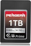 Pergear 1TB CFexpress Type A geheugenkaart, tot 800MB/s leessnelheid en 700 MB/s schrijfsnelheid voor Sony Alpha Sony FX-camera's, tot 8K RAW voor video en foto