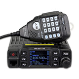 Retevis RT95 Mini Dubbele Band Mobiele Radio 25W 200 Kanalen Amateur Radio DTMF 5Tone Walkie Talkie Car Transceiver met Programmeerkabel (Zwart)