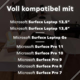 honju Darkroom Microsoft Surface Laptop (13,5" & 13,8") / Laptop Go/Surface Pro 11/10 / 9/8 tas (neopreen sleeve met groot buitenvak, microvezel binnenkant, soepele ritssluiting)