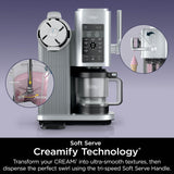Ninja CREAMi Swirl Ice Cream en Soft Serve Maker, Sorbet, Milkshake, Frozen Yoghurt, Low Calorieën Programma & More, 13-in-1, Soft Serve Handle & (2) CREAMi Swirl 16oz Pints, Voor Kinderen & ALLE