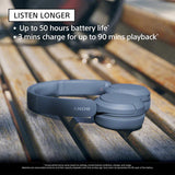 Sony WH-CH520 draadloze Bluetooth on-ear met microfoon voor telefoongesprek, zwart