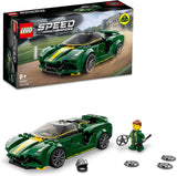 LEGO 76907 Speed Champions Lotus Evija speelgoed bouwbare model voor kinderen, collectible set met racende bestuurder minifiguur