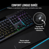 CORSAIR K70 PRO RGB optisch-mechanisch gamingtoetsenbord – OPX lineaire schakelaars, PBT-toetsen met dubbele injectie, 8.000 Hz pollingssnelheid – AZERTY BE – zwart