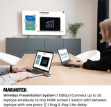 Marmitek HDMI Wireless Presentatie STS2 - Draadloze PowerPoint presentatie - AirPlay en Miracast - Plug & Play - USB-C - 1080p - HDMI draadloze overdracht - Uitbreidbaar tot 20 presentatoren