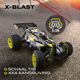 Overmax X-Blast RC Auto - 45 km/u, 1:18 Schaal, 4x4 Aandrijving, 100m Bereik, LED Verlichting, 30 min Speeltijd, Onafhankelijke Vering, TUV Gecertificeerd, Ideaal Cadeau voor Kinderen 14+