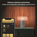 Philips Hue Starterkit White E27-3 Hue Lampen, Smart Button en Hue Bridge - Warm Wit Licht - Werkt met Alexa en Google Home