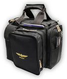 Design4Pilots - pilotentas "Crosscountry" voor overlandvluchten en dagtochtjes, zwart, zwart, 34 x 28 x 26 cm
