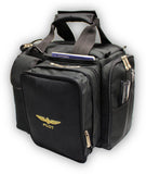 Design4Pilots - pilotentas "Crosscountry" voor overlandvluchten en dagtochtjes, zwart, zwart, 34 x 28 x 26 cm
