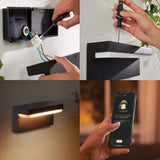 Philips Hue Nyro Wandlamp - Wit en Gekleurd Licht - IP44 Waterbestendig - Verbind met Bridge - Werkt met Alexa en Google Home - Buitenlamp - Muurlamp - Tuinverlichting - Zwart