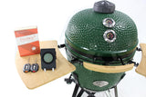 YNNI 27.5" GEEL XXL Chip Feeder Kamado Bundel Oven BBQ Grill Extra inc Trolley TQTT27YL