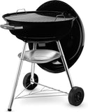 Weber Compact Kettle Houtskoolbarbecue 57 Centimeter | Barbecue Met Deksel | Standaard En Wielen| Vrijstaande Outdoor Oven, Smoker & Kookplaat - Zwart (1321004)