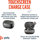 Poly Voyager Free 60+ UC True Wireless Earbuds - Ruisonderdrukkende microfoons voor heldere gesprekken - ANC - Touchscreen Charge Case - Werkt met iPhone, Android, PC/Mac - Teams gecertificeerd