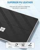 MoKo Tablet Back Skin Stick Decal for Microsoft Surface Pro 7 Plus (2021)/ Pro 7/ Pro 6/ Pro 5/Pro 4/Pro Lte, PU Leather protective Decal Body Skin Cover for Microsoft Surface Pro 7 Plus 2021, Black