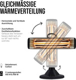 Enders FLORENZ Elektrische Terrasverwarmer, 4923, verwarming elektrisch en infrarood, voor binnen en buiten zoals terras, serre - zwart